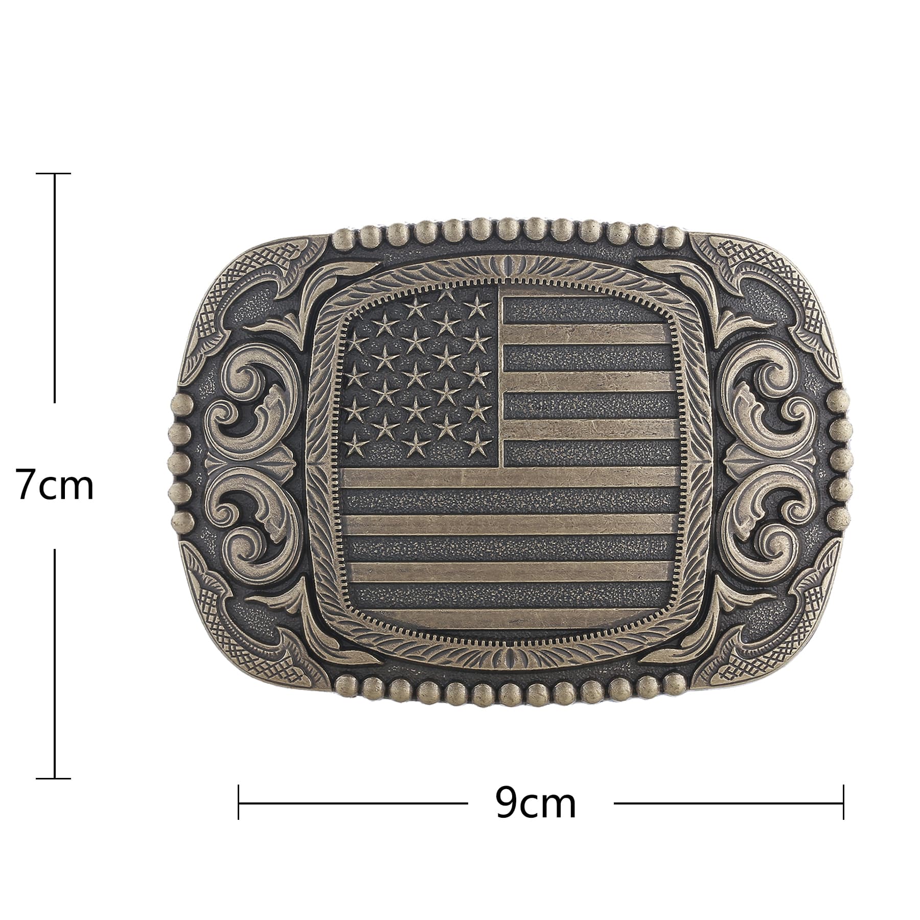 Western Americana Belt Buckle – Vintage-Inspired Flag & Star Cowboy Designs