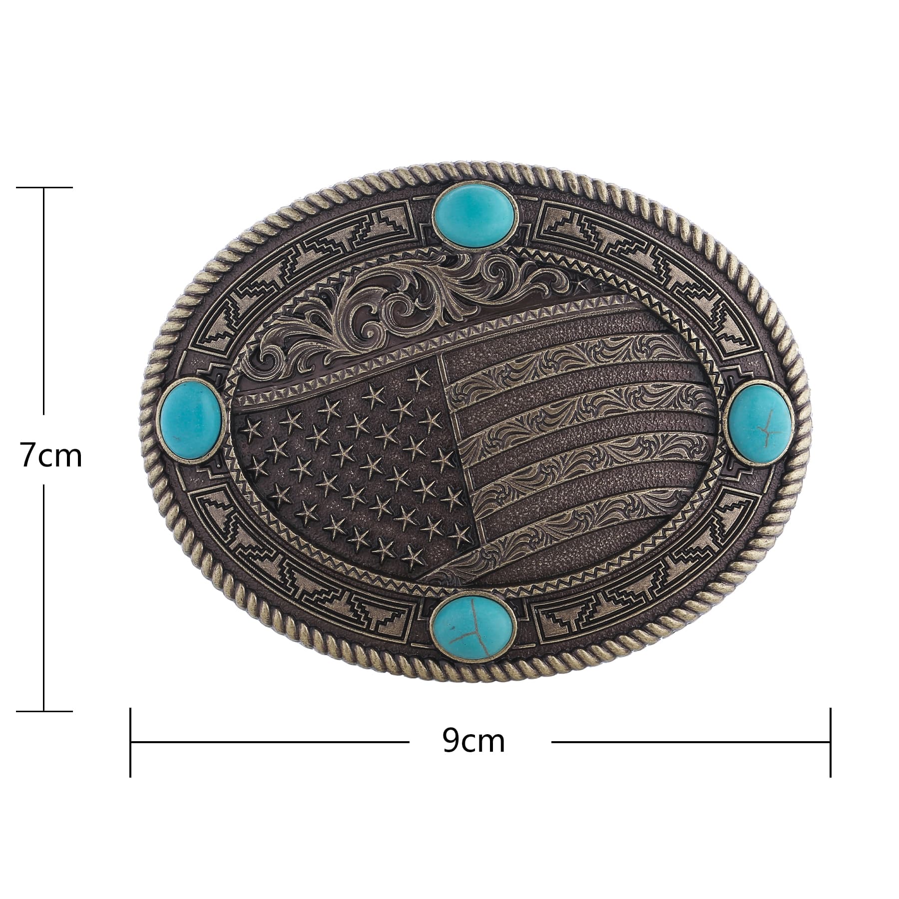 Western Americana Belt Buckle – Vintage-Inspired Flag & Star Cowboy Designs